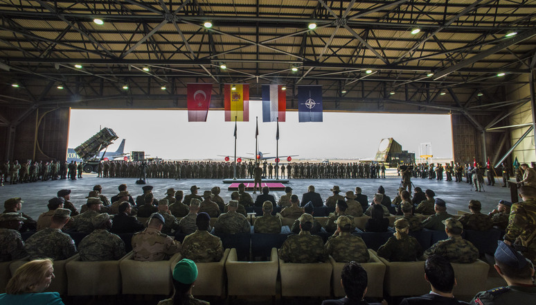 Ceremony marking the start of the Spanish Patriot deployment in Adana, Turkey