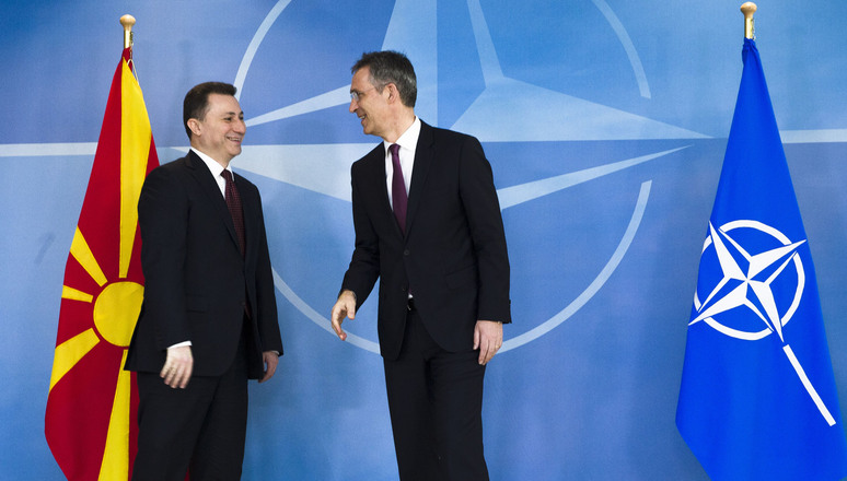 NATO Secretary General Jens Stoltenberg meets with the Prime Minister of the Former Yugoslav Republic of Macedonia¹, Nikola Gruevski