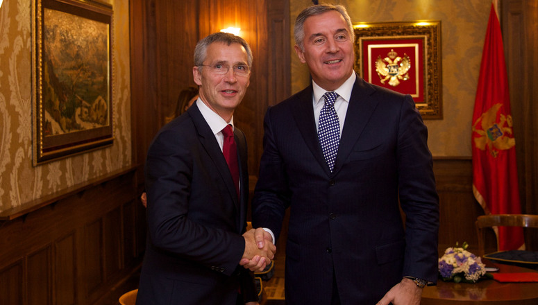 NATO Secretary General Jens Stoltenberg meets with the Prime Minister of Montenegro, Milo Djukanovic