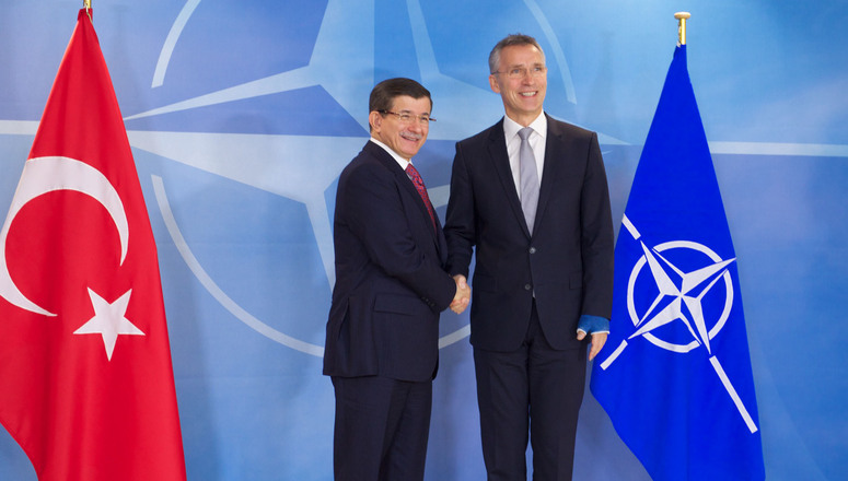 NATO Secretary General Jens Stoltenberg meets with the Prime Minister of Turkey, Ahmet Davutoglu