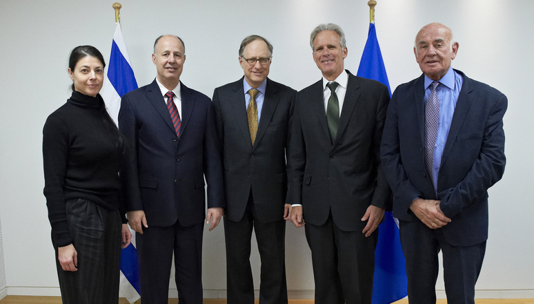 (left to right) Merav Michaeli, Tzachi Hanegbi, NATO Deputy Secretary General Alexander Vershbow, Michael Oren and Yaakov Perry