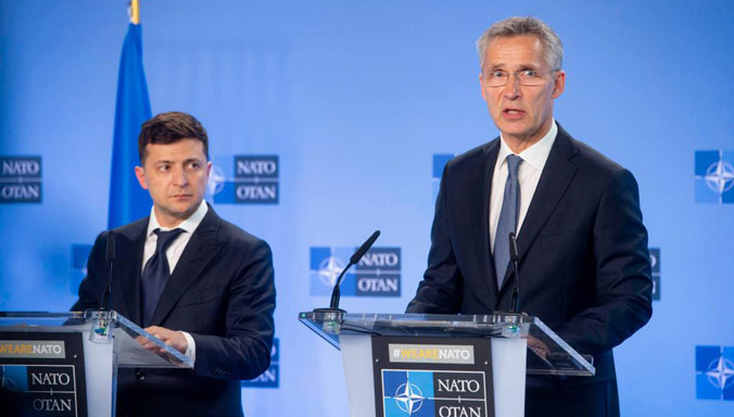 NATO - Opinion: Joint press point by NATO Secretary General Jens Stoltenberg  and the President of Ukraine, Volodymyr Zelenskyy, 04-Jun.-2019