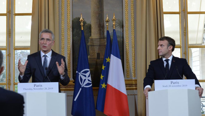 NATO - Opinion: Joint press point with NATO Secretary General Jens Stoltenberg and the President of France Emmanuel Macron, 28-Nov.-2019