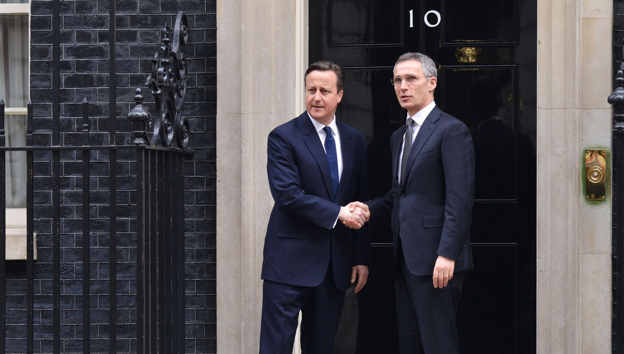 NATO Secretary General Jens Stoltenberg meets with the UK Prime Minister, David Cameron 