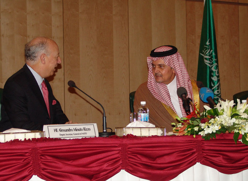 From left to right: NATO Deputy Secretary General, Alessandro Minuto Rizzo and the Foreign Minister of Saudi Arabia H.R.H. Prince Saud Al-Faisal 