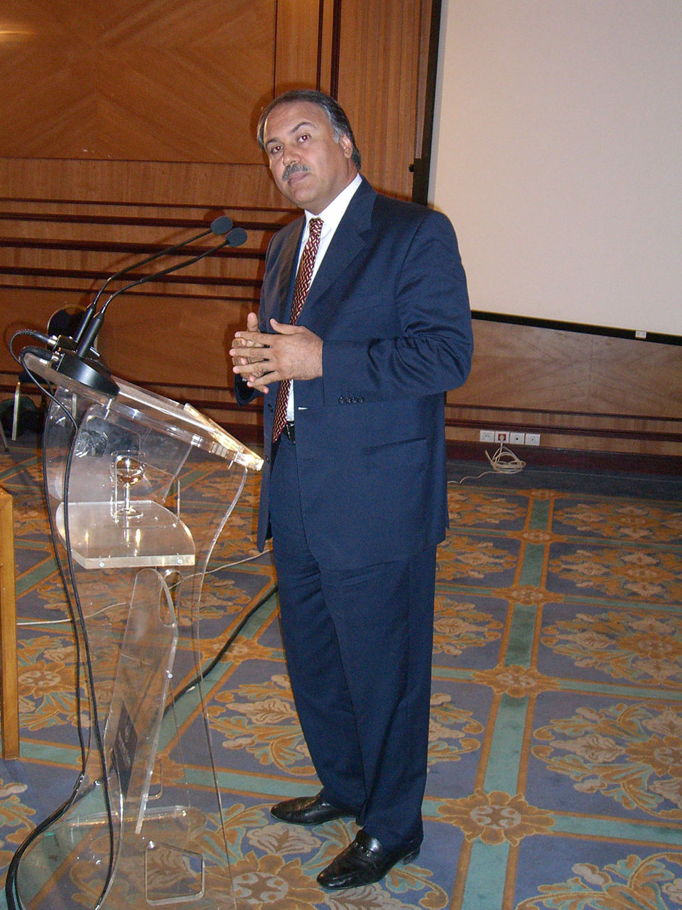 Tunisian Secretary of State for Foreign Affairs H.E. Mr. Ilatem Ben Salem delivering his speech