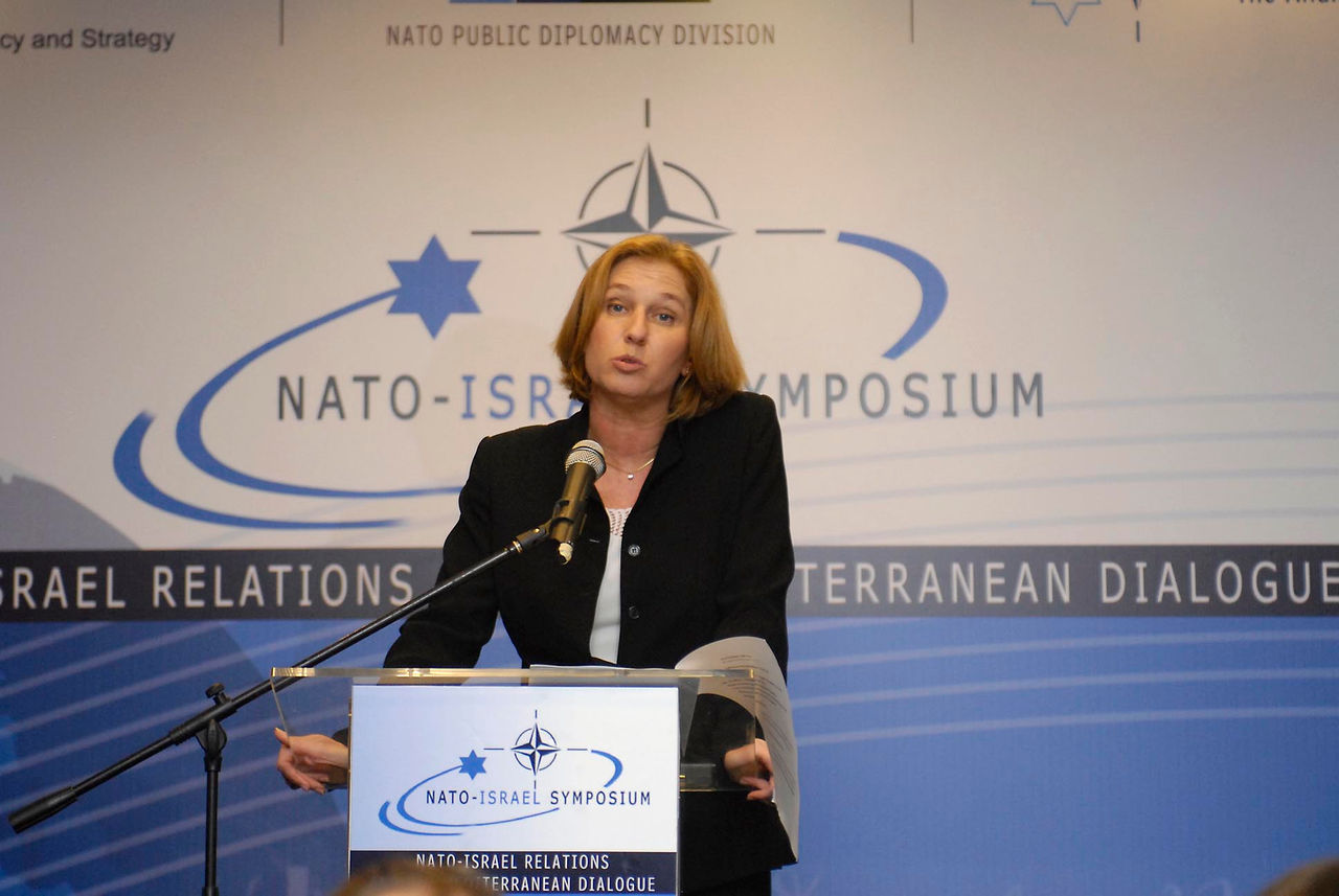 Prime Minister and Minister of Foreign Affairs of Israel, H.E. Ms. Tzipi Livni, during the conference opening address.