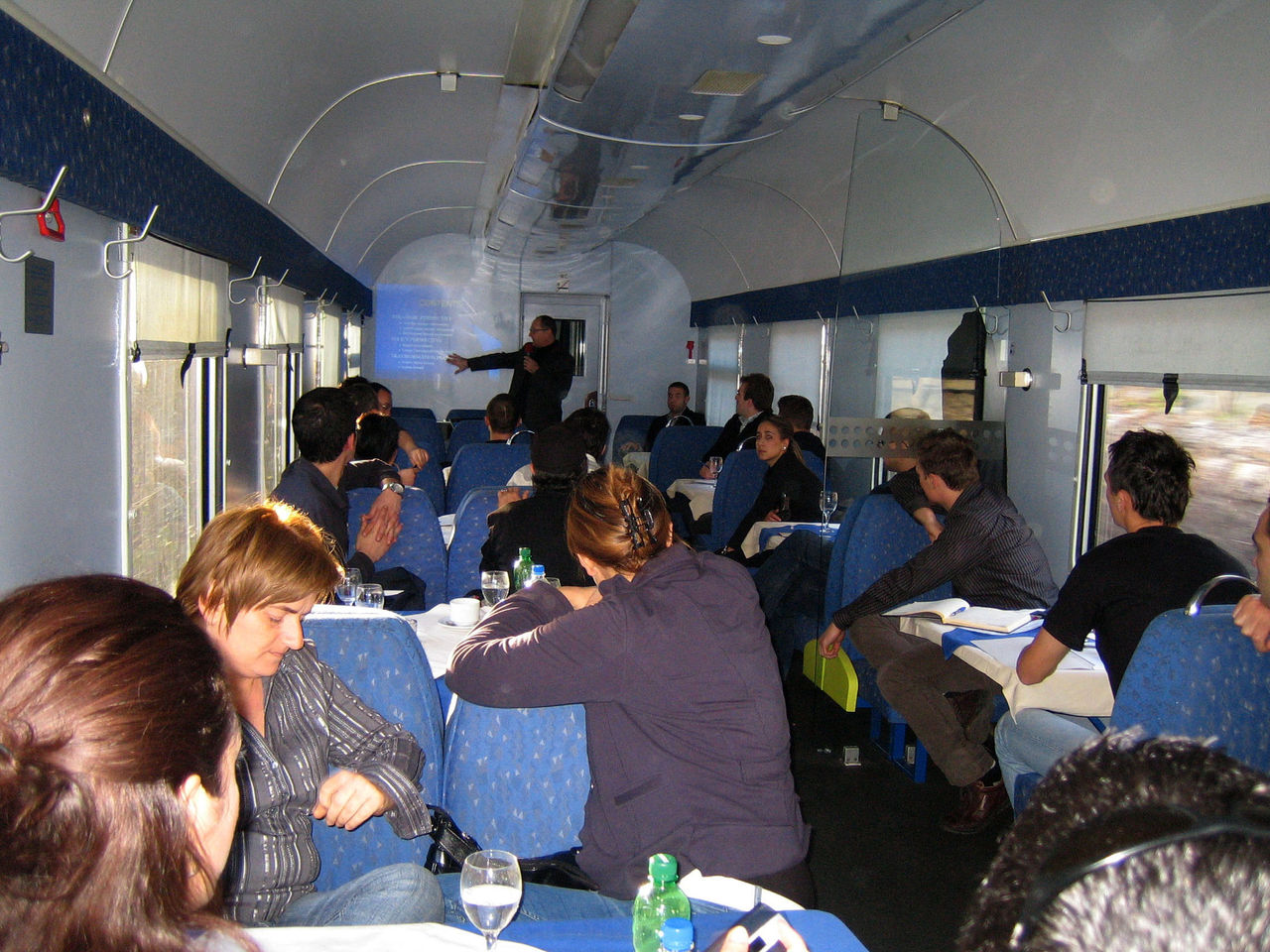 Lectures and discussions are held during the 31-hour long trip.