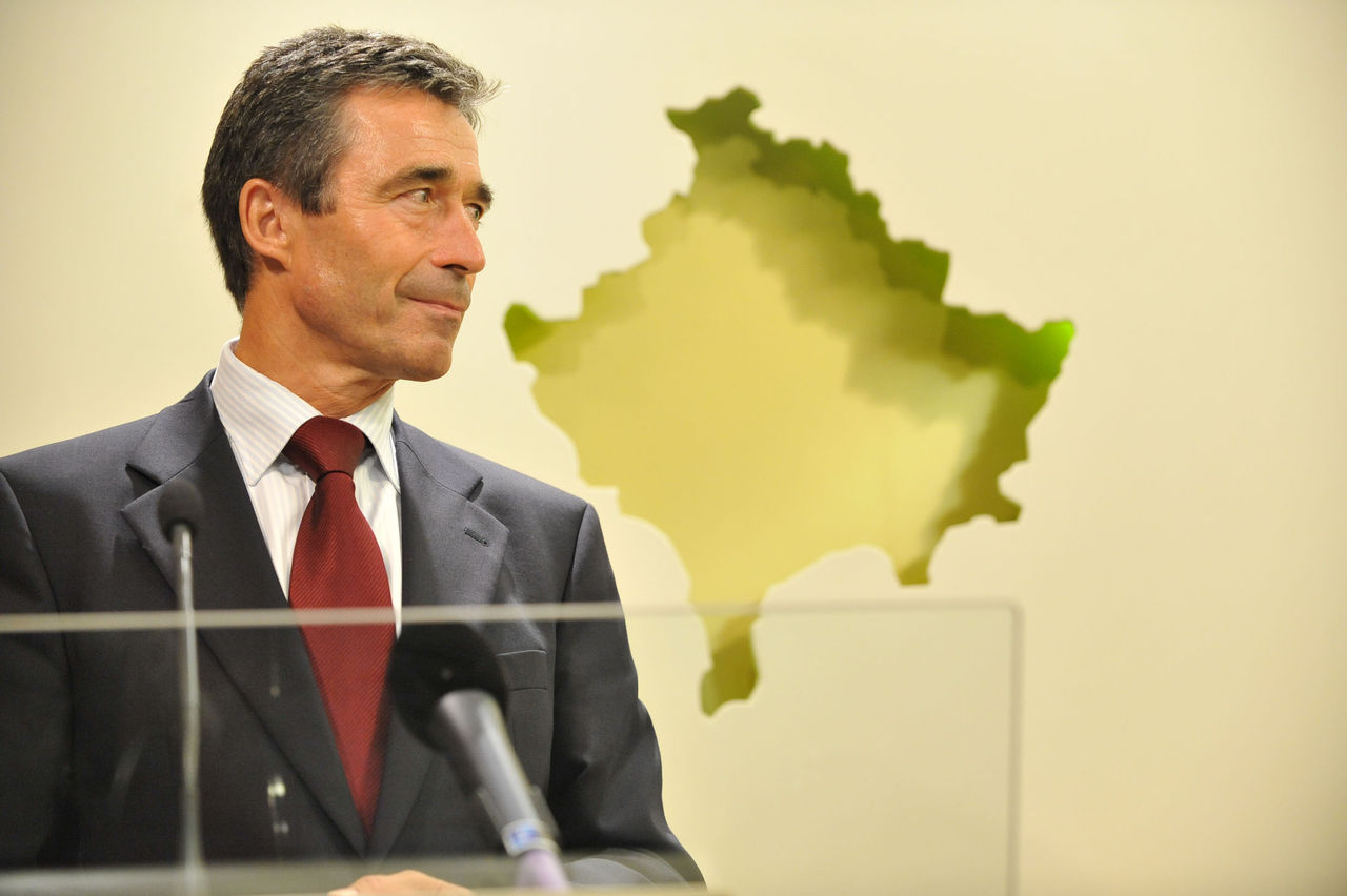 Press point. NATO Secretary General Anders Fogh Rasmussen.