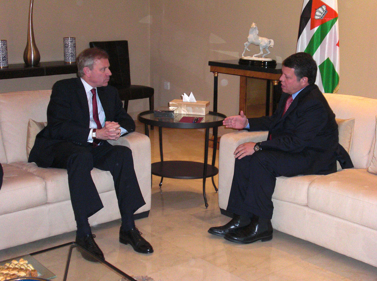 NATO Secretary General H.E. Mr. Jaap de Hoop Scheffer meeting with His Majesty King Abdullah II 