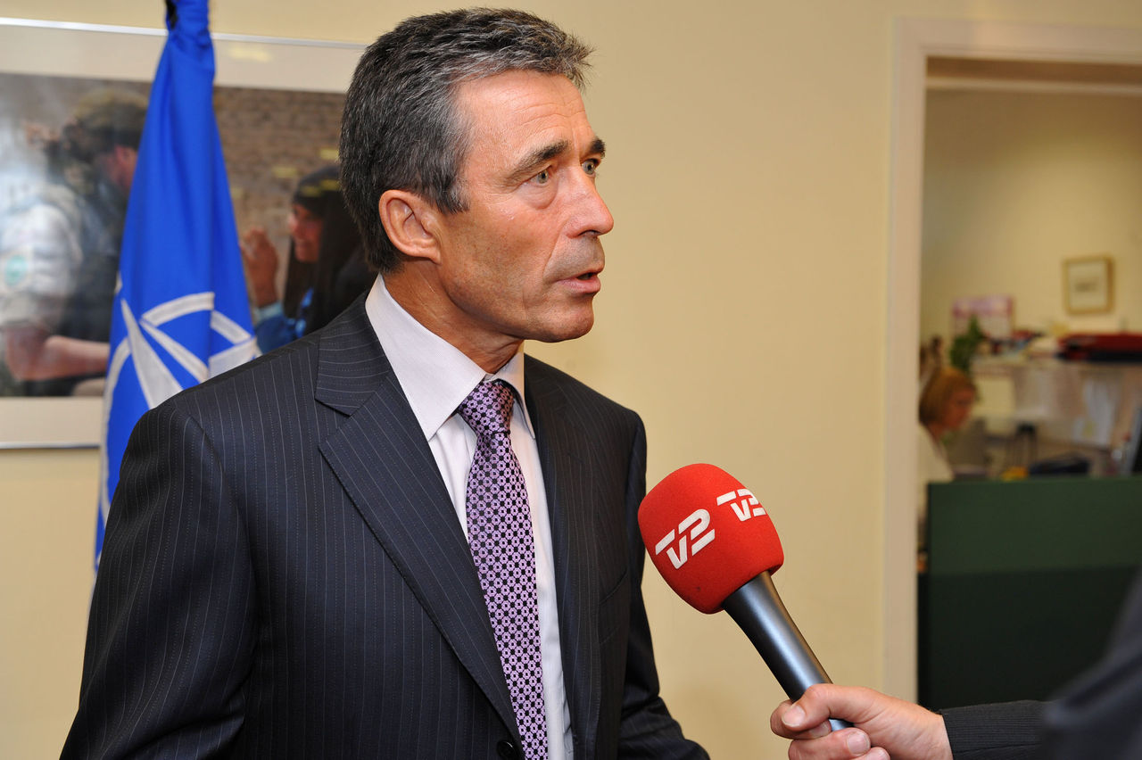 New Secretary General, Anders Fogh Rasmussen takes a few questions from the press