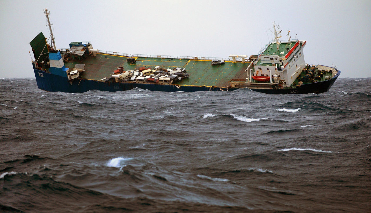 Merchant Vessel Dubai Moon sent a distress call out to which HMS Chatham relied to. Dubai Moon was hit hard by the tropical Cycloon and need assistance from HMS Chatham.