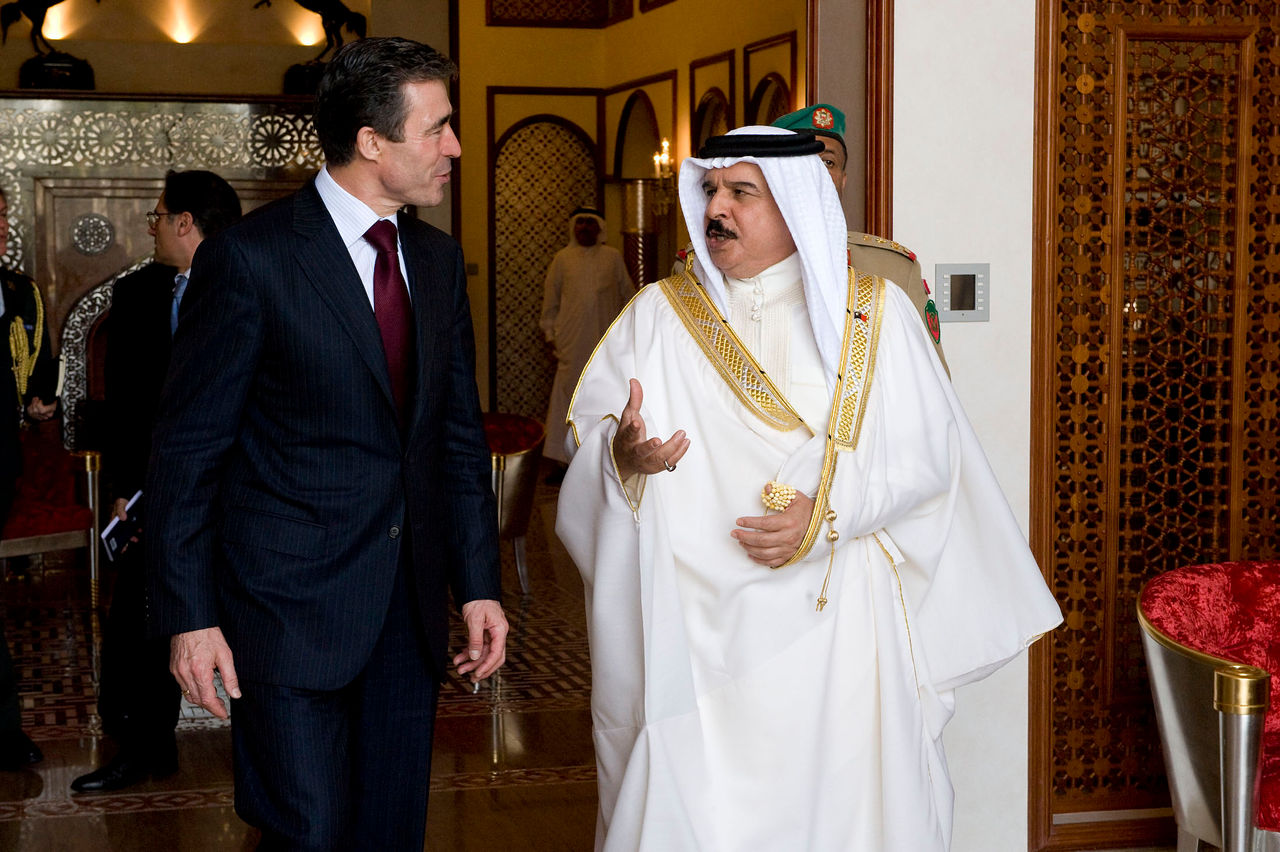Bilateral meeting with NATO Secretary General Anders Fogh Rasmussen and the King of Bahrain, Ahmad bin Isa Al-Khalifa.