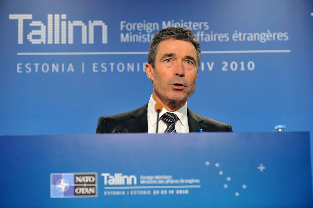 NATO Secretary General Anders Fogh Rasmussen during the closing press conference