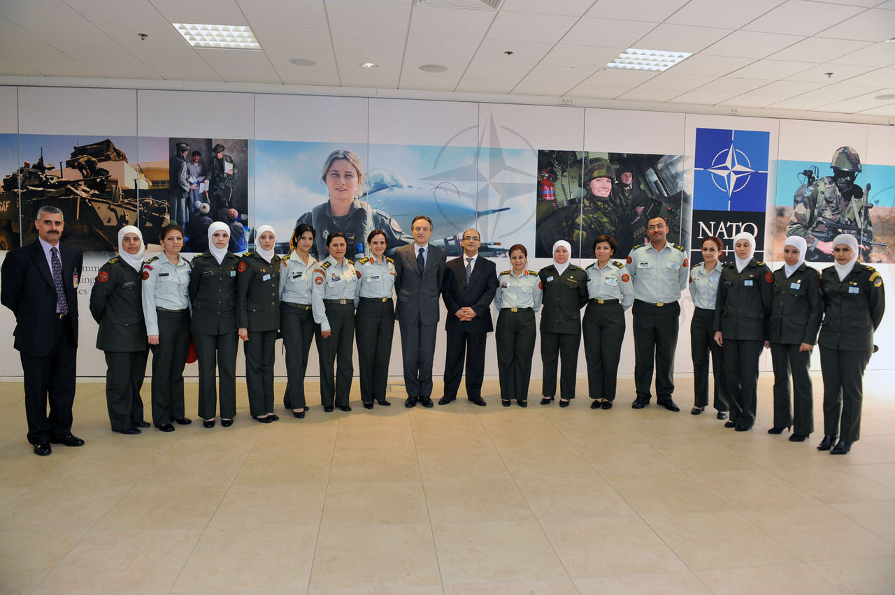 The delegation with H.E. Amb. Claudio Bisogniero, NATO Deputy Secretary General