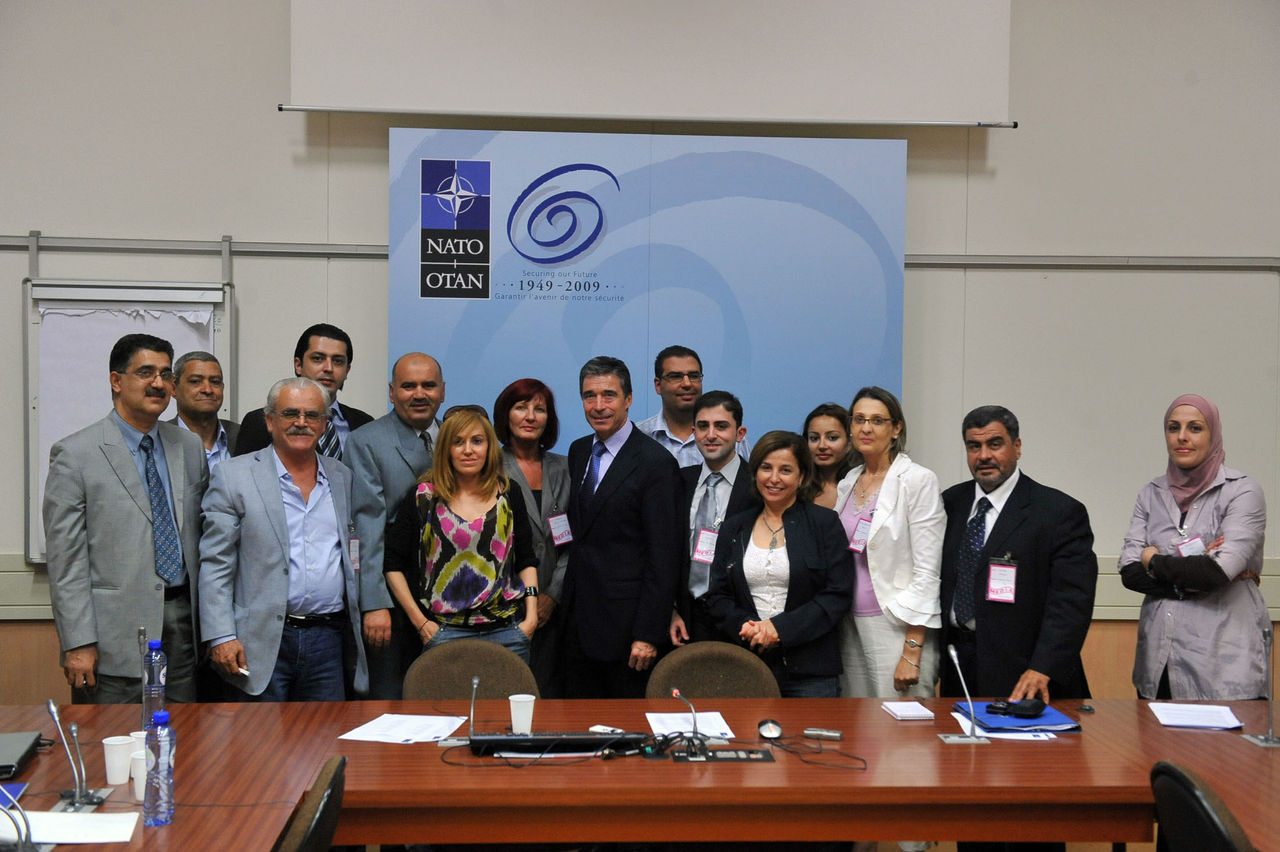 H.E. Mr. Anders Fogh Rasmussen, NATO Secretary General,  during his meeting with the group of MD and ICI journalists