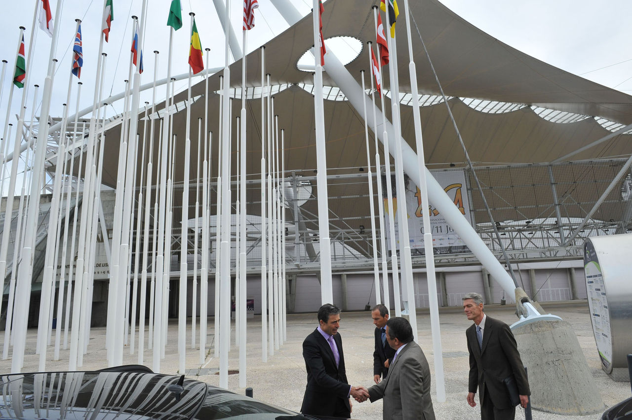NATO Secretary General Anders Fogh Rasmussen visits  the Feira Internacional de Lisboa (site of the NATO Summit in November 2010).