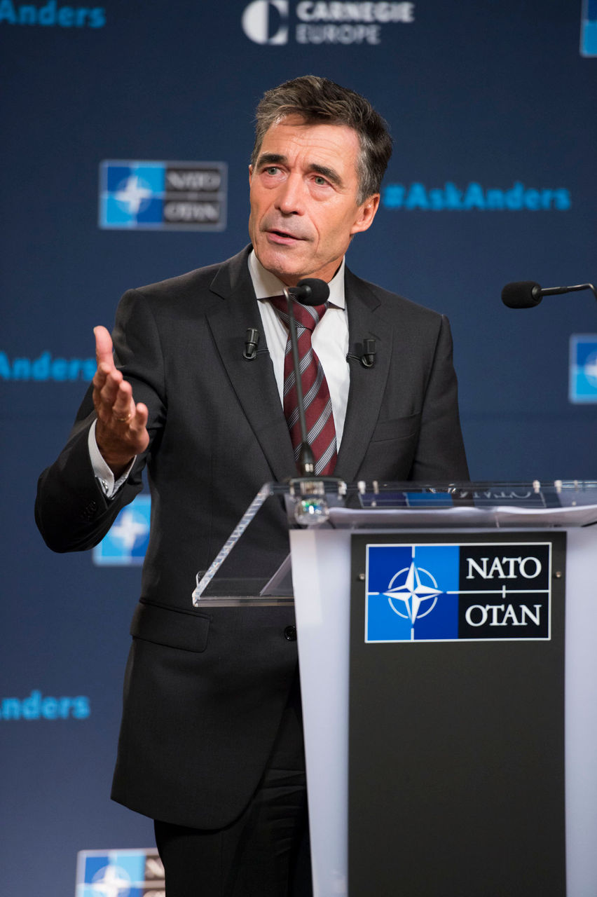 NATO Secretary General Anders Fogh Rasmussen delivering his speech "NATO: Ready, Robust, Rebalanced" at the Carnegie Europe Event