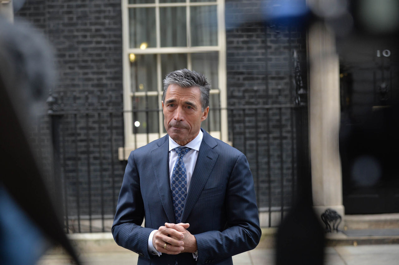Press point by NATO Secretary General Anders Fogh Rasmussen following his meeting with Prime Minister David Cameron