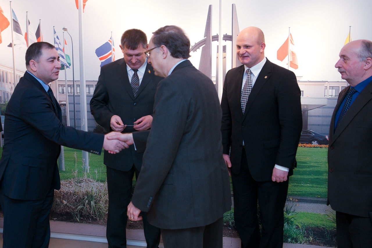 NATO Deputy Secretary General Alexander Vershbow meets with parliamentarians from Moldova at NATO headquarters in Brussels
