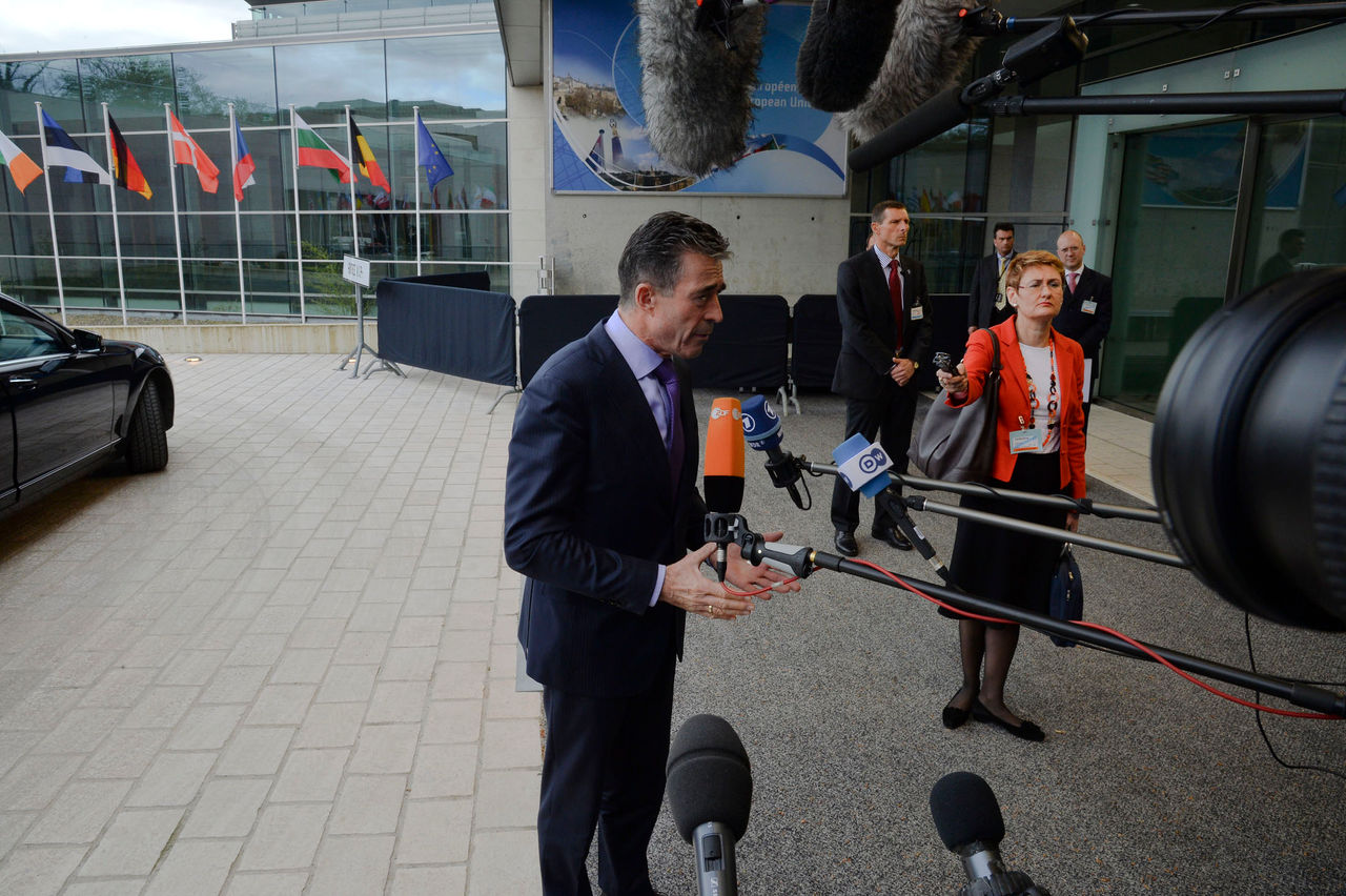NATO Secretary General arrives in Luxembourg to attend the European Union Foreign Affairs Council.
