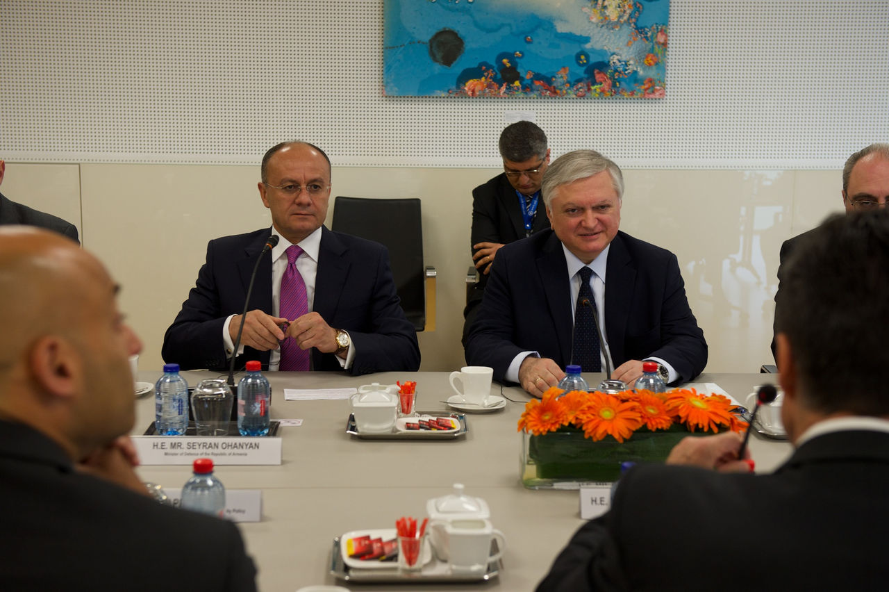 Bilateral meeting between NATO Secretary General Anders Fogh Rasmussen and the Minister of Defence of Armenia, Seyran Ohanyan and the Minister of Foreign Affairs of Armenia, Edward Nalbandian