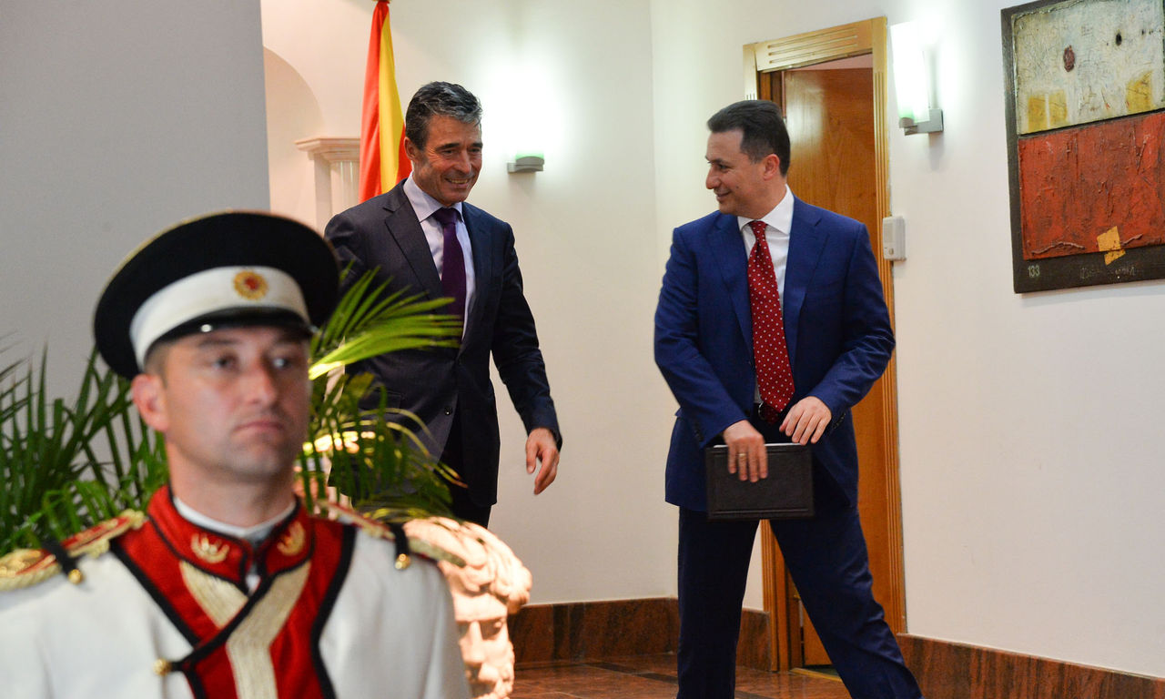 NATO Secretary General Anders Fogh Rasmussen meets with the Prime Minister of the Yugoslav Republic of Macedonia(1), Nikola Gruevski