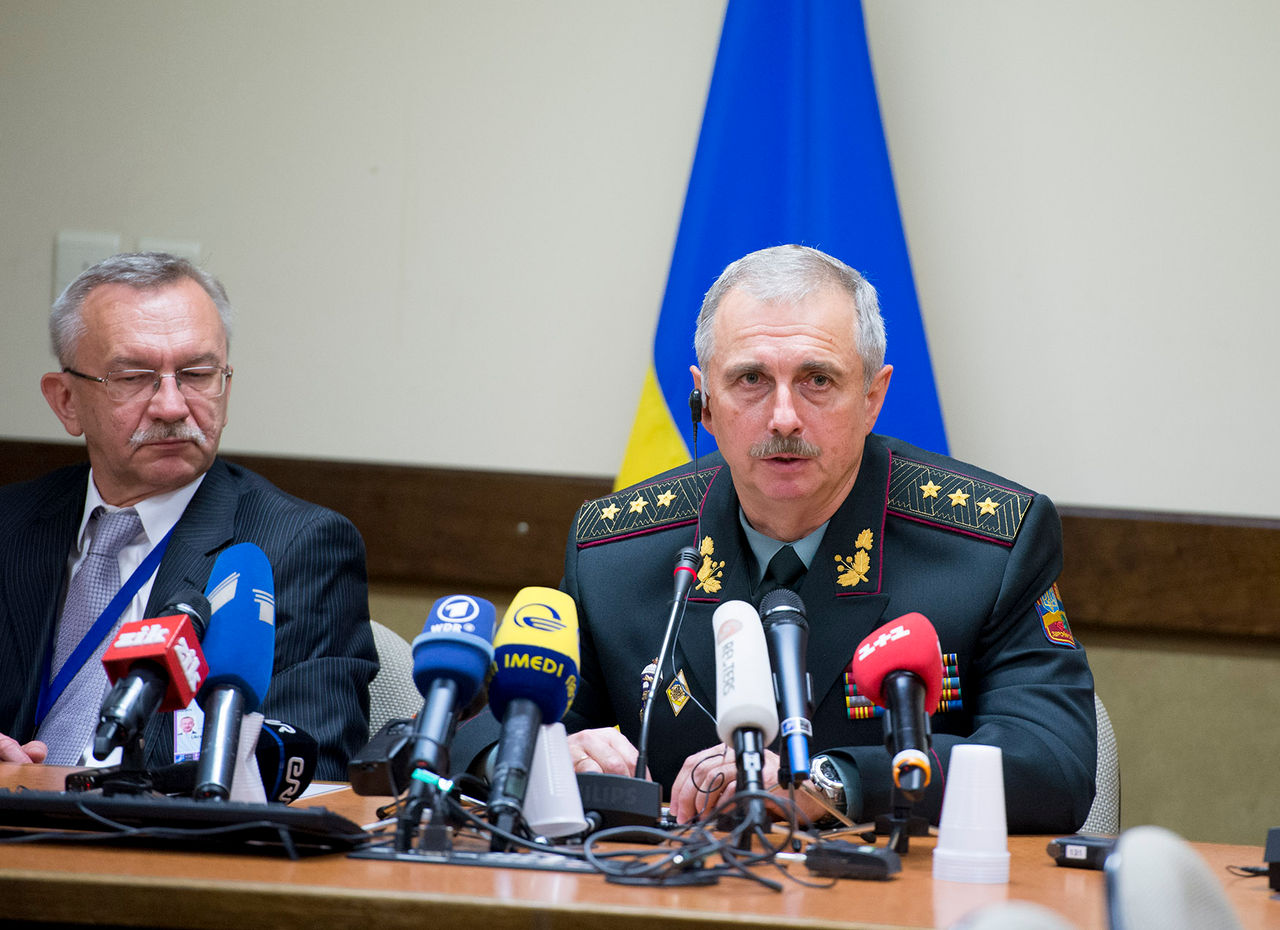 Press Conference Col. General Mykhaylo Koval (Acting Minister of Defence, Ukraine)