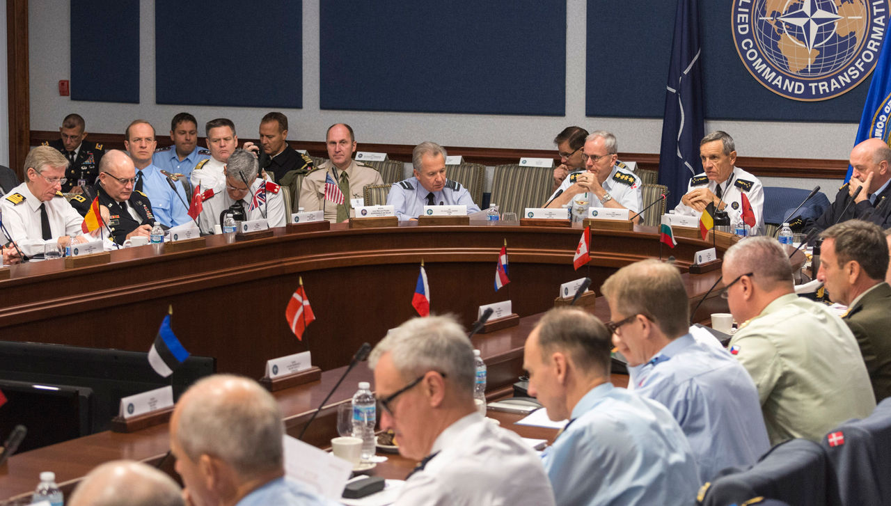 General Knud Bartels, Chairman of the NATO Military Committee and General Jean-Paul Paloméros, Supreme Allied Commander Transformation