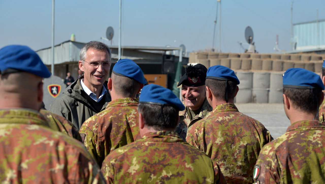 NATO Secretary General Jens Stoltenberg visits Train, Advise and Assist Command (TAAC) West in Herat