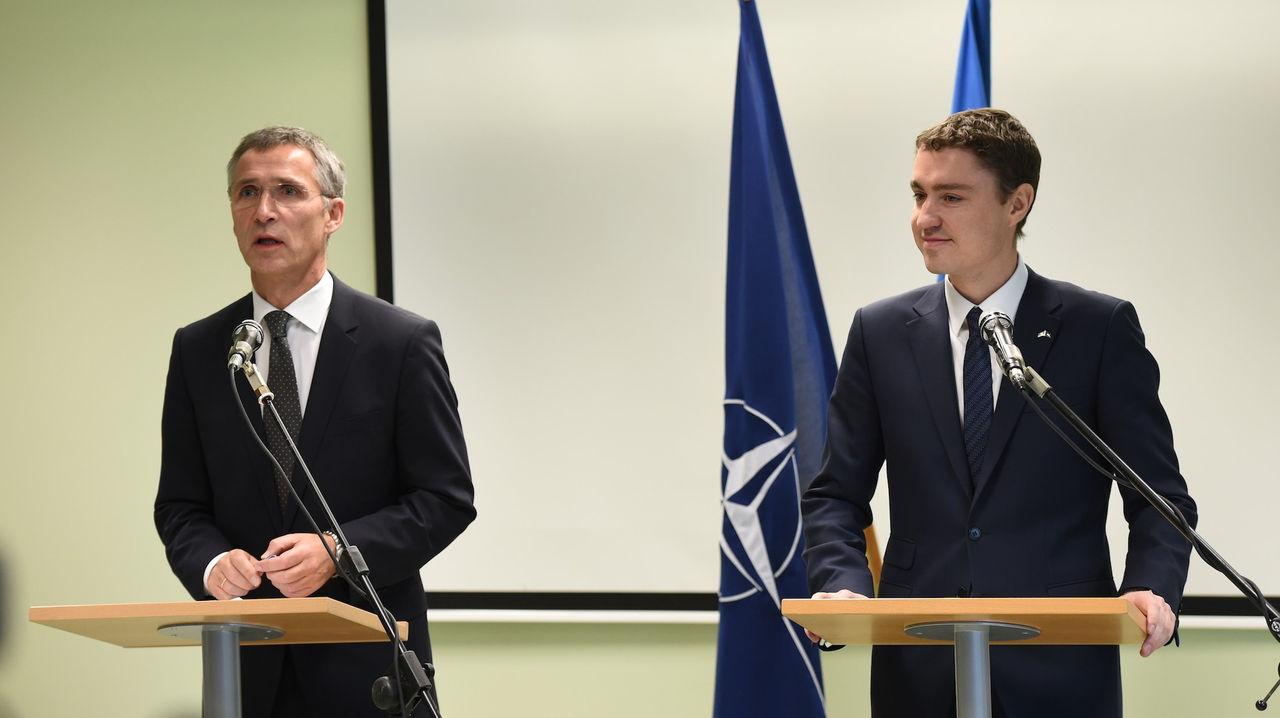 Joint press point with NATO Secretary General Jens Stoltenberg and Prime Minister Taavi Roivas of Estonia