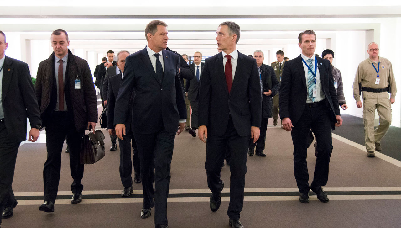 NATO Secretary General Jens Stoltenberg and President Klaus Johannis of Romania 