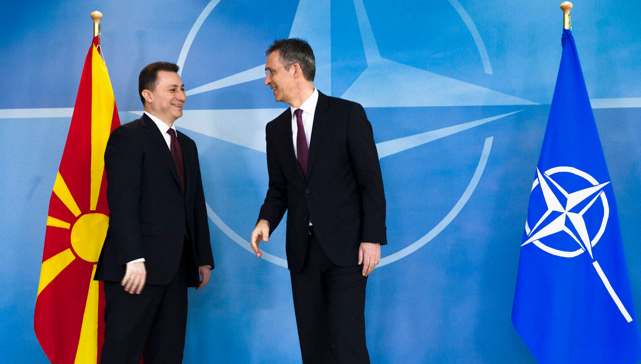 NATO Secretary General Jens Stoltenberg meets with the Prime Minister of the Former Yugoslav Republic of Macedonia¹, Nikola Gruevski