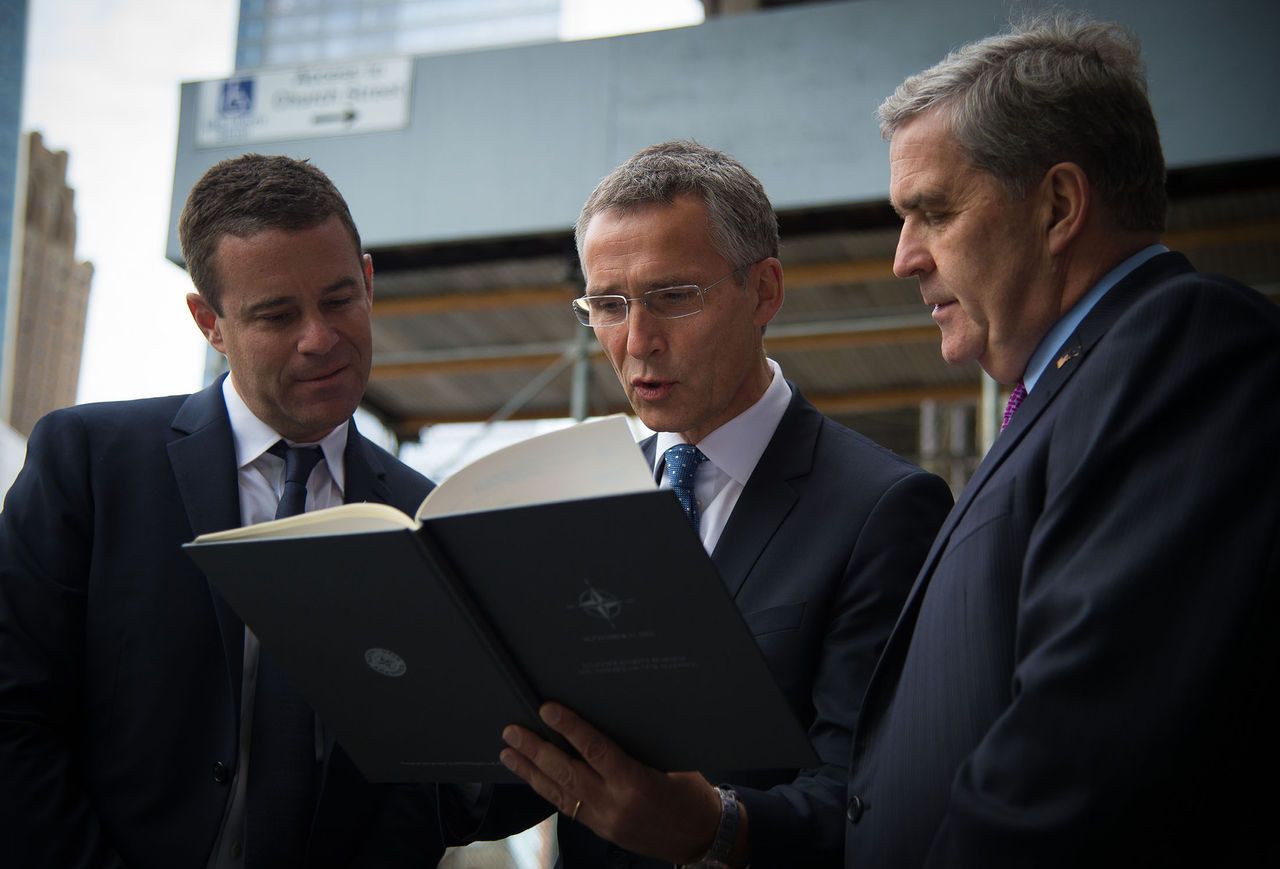 NATO Secretary General Jens Stoltenberg during his visit at the National September 11 Memorial and Museum