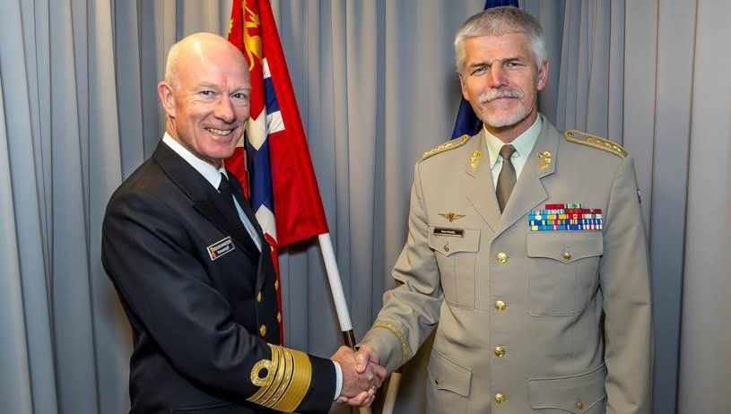 General Petr Pavel, Chairman of the NATO Military Committee and Admiral Bruun-Hanssen, Norwegian Chief of Defence.