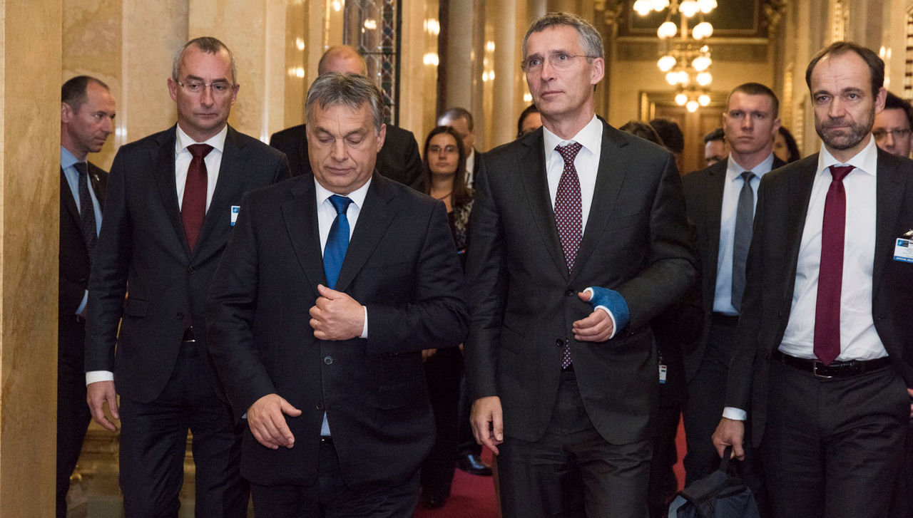 NATO Secretary General Jens Stoltenberg meets with the Prime Minister of Hungary, Viktor Orban
