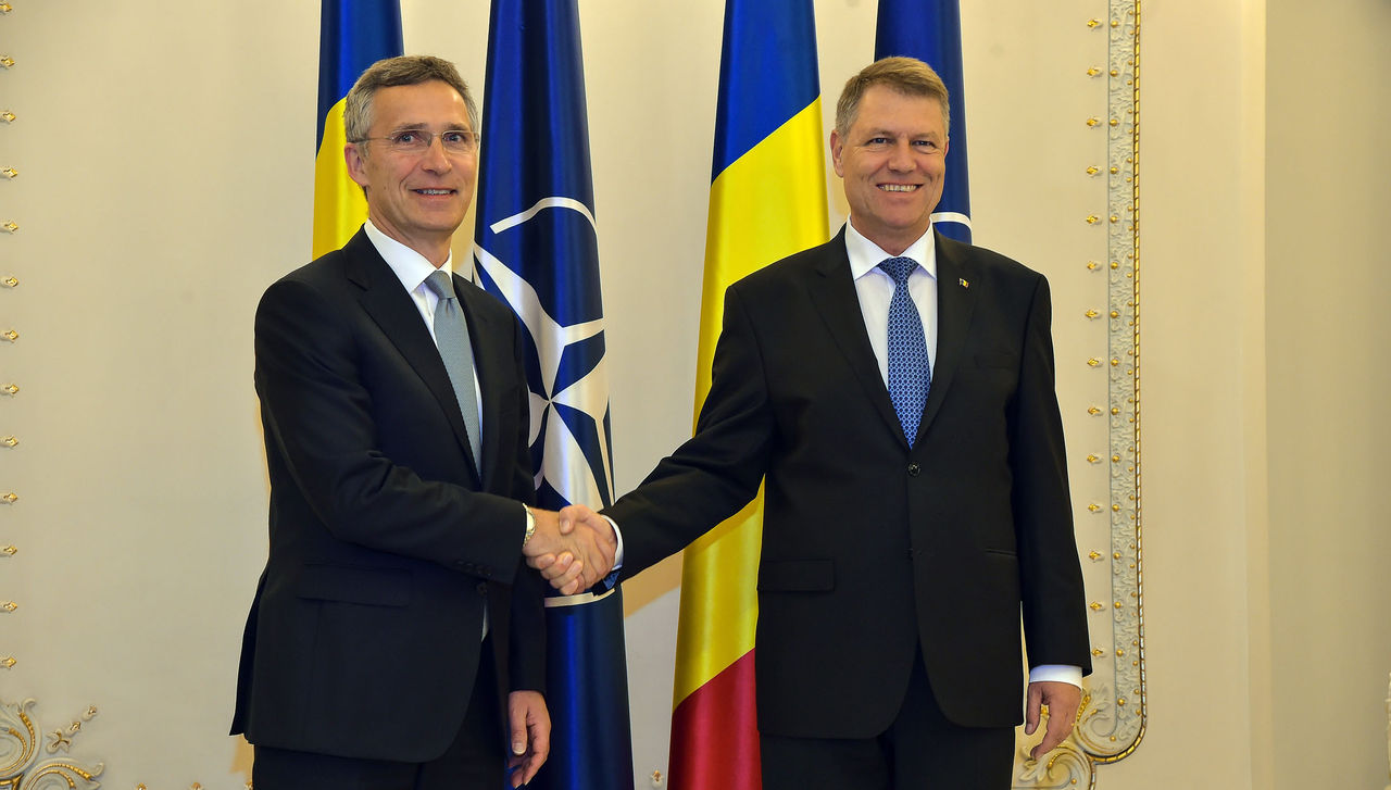 NATO Secretary General Jens Stoltenberg and the President of Romania, Klaus Iohannis