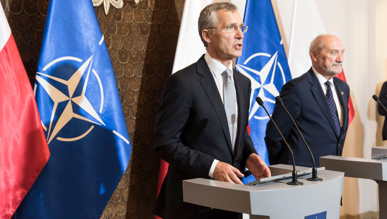 Joint press point with NATO Secretary General Jens Stoltenberg and the Minister of Defence of Poland, Antoni Macierewicz