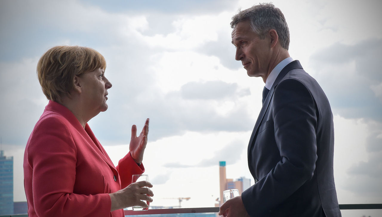 NATO Secretary General Jens Stoltenberg meets with German Chancellor Angela Merkel