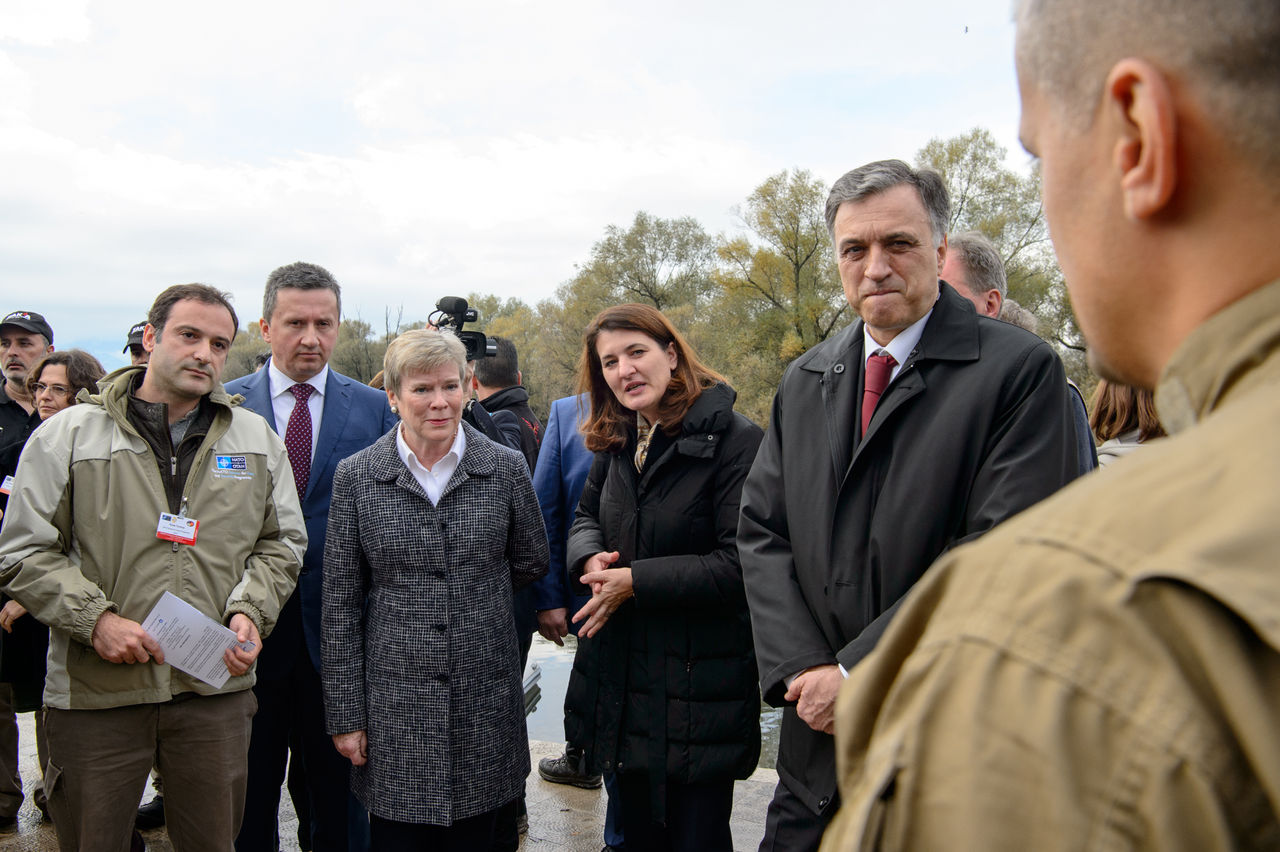 NATO Deputy Secretary General Rose Gottemoeller and Filip Vujanovic, President of Montenegro visit Exercise CRNA GORA 2016