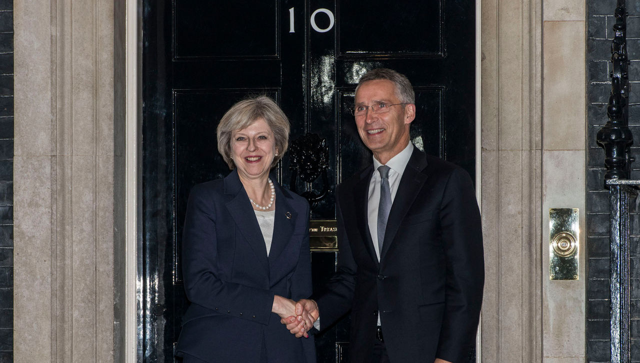 Bilateral meeting between NATO Secretary General Jens Stoltenberg and Prime Minister Theresa May