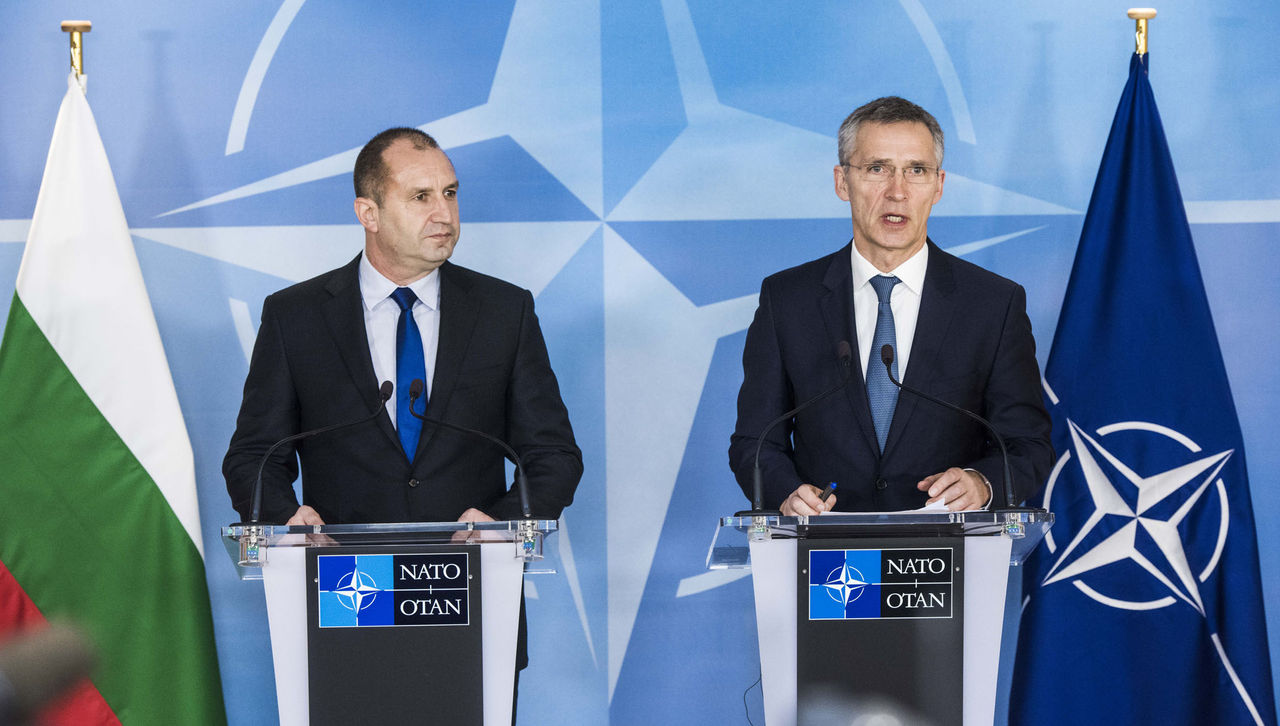 Joint press point with NATO Secretary General Jens Stoltenberg and the President of Bulgaria, Rumen Radev