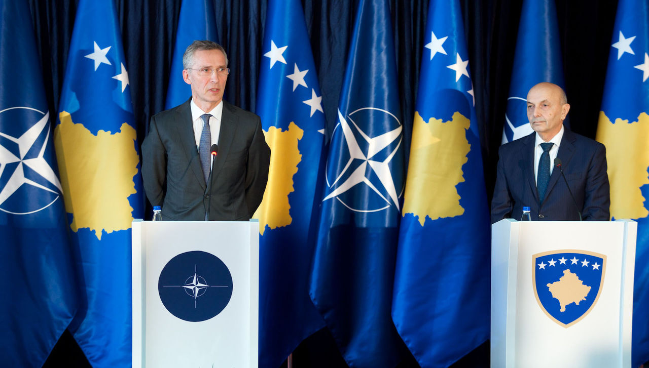 Joint press conference with NATO Secretary General Jens Stoltenberg and Mr. Isa Mustafa