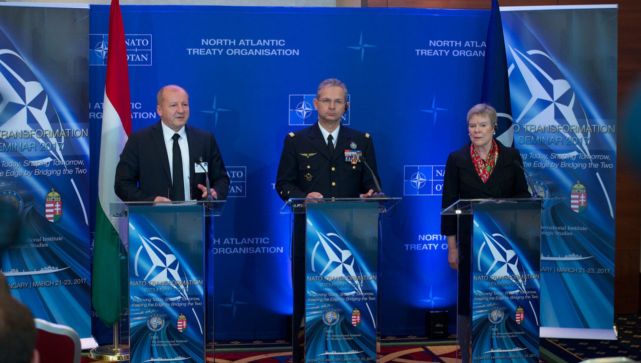Joint press conference with NATO Deputy Secretary General Rose Gottemoeller, the Minister of Defence of Hungary, Istvan Simicsko and NATO Supreme Allied Commander for Transformation, General Denis Mercier