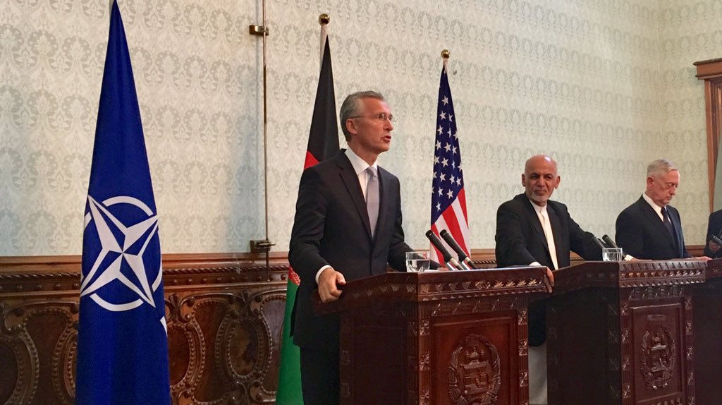 Joint press conference with NATO Secretary General Jens Stoltenberg, President Ashraf Ghani of the Islamic Republic of Afghanistan and US Secretary of Defense James Mattis 