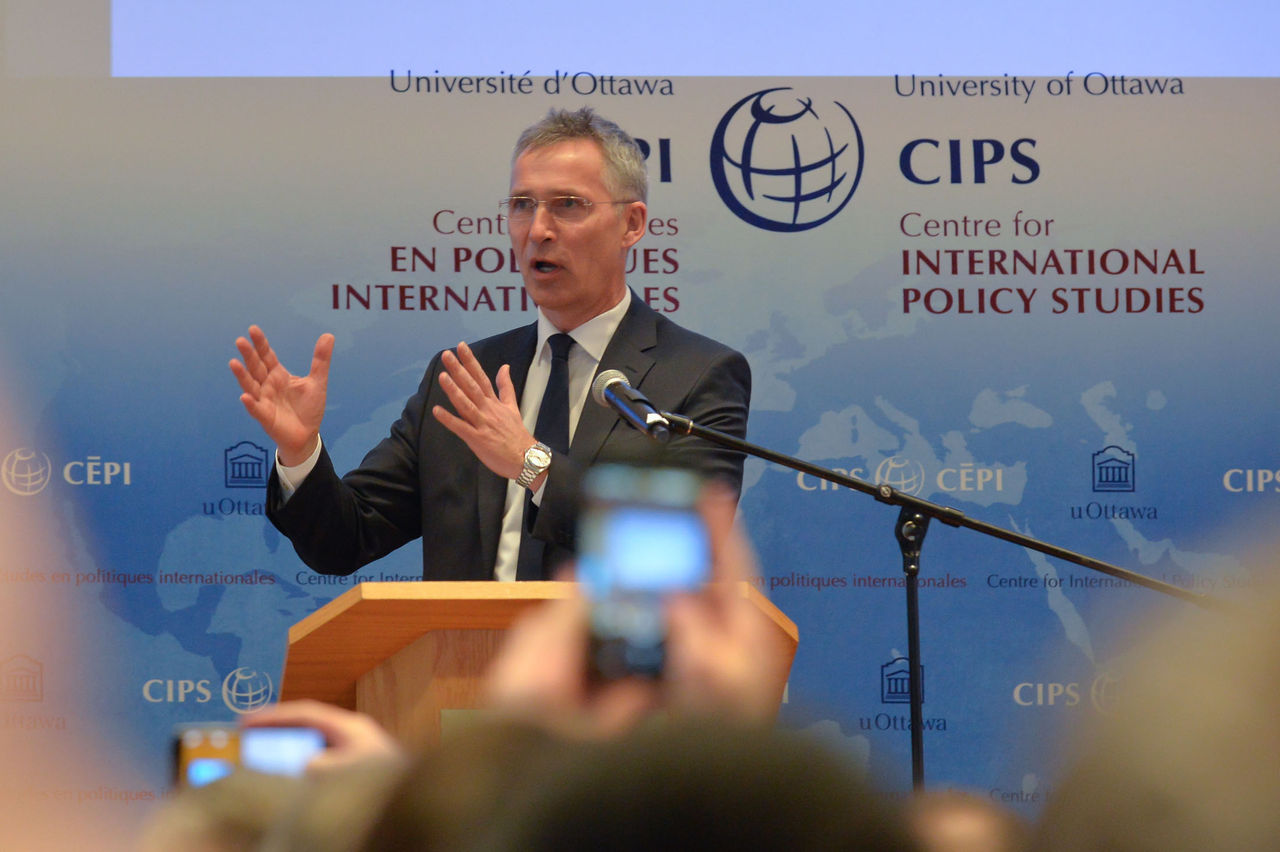 NATO Secretary General Jens Stoltenberg participating in a Town Hall event at the University of Ottawa