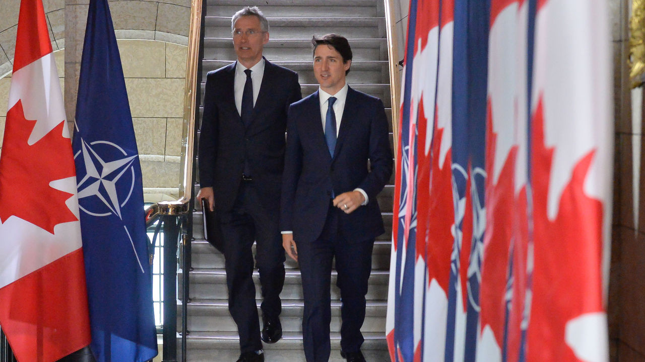NATO Secretary General Jens Stoltenberg and the Prime Minister of Canada, Justin Trudeau