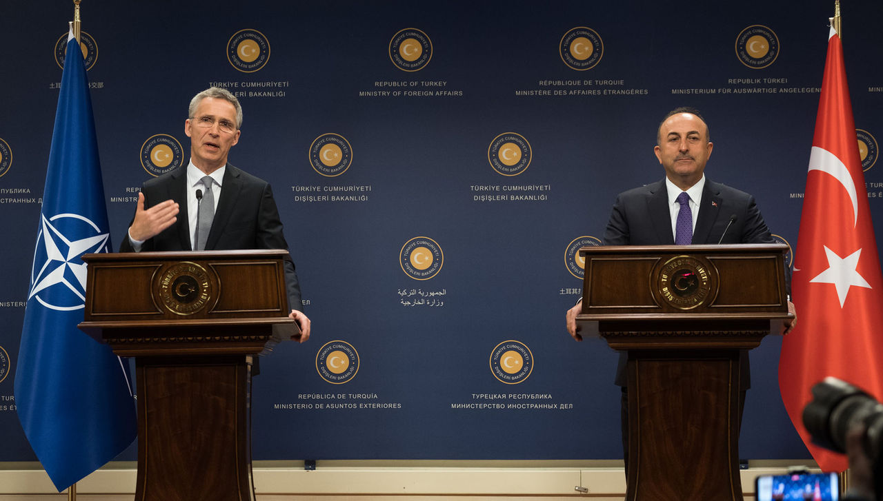 Joint press conference with NATO Secretary General Jens Stoltenberg and the Minister of Foreign Affairs of Turkey, Mevlut Cavusoglu