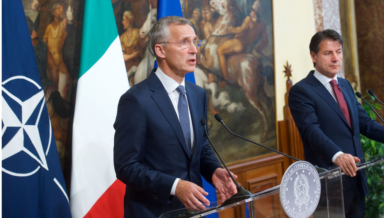 Joint press statements with NATO Secretary General Jens Stoltenberg and the Prime Minister of Italy, Giuseppe Conte