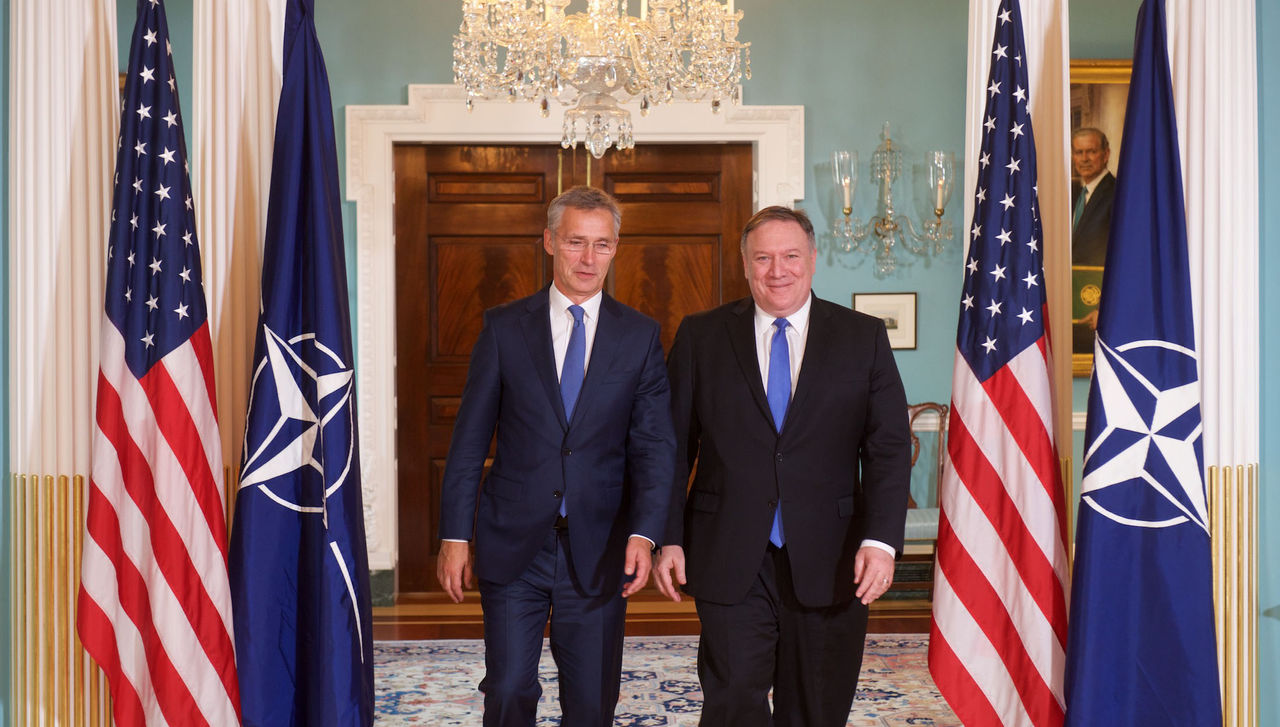 NATO Secretary General Jens Stoltenberg and US Secretary of State Mike Pompeo